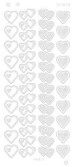 Spiegel-Stickerbogen Herz Verschiedene Platinum 100 x 230mm Silber Silber