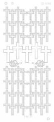 Spiegel-Stickerbogen Kreuz Platinum 100 x 230mm 