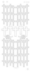 Spiegel-Stickerbogen Kreuz Platinum 100 x 230mm Silber Silber