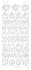 Spiegel-Stickerbogen Schneeflocke Platinum 100 x 230mm 
