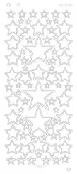 Spiegel-Stickerbogen Sterne Verschiedene Größen Platinum 100 x 230mm 