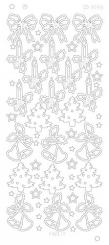 Spiegel-Stickerbogen Verschiedene Weihnachts designs Platinum 100 x 230mm 