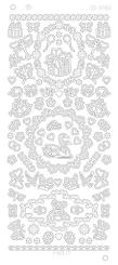 Spiegel-Stickerbogen Verschiedene ornaments Platinum 100 x 230mm Silber Silber
