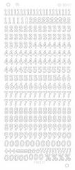 Spiegel-Stickerbogen Zahlen Platinum 100 x 230mm 