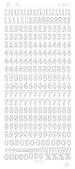 Spiegel-Stickerbogen Zahlen Platinum 100 x 230mm Gold Gold