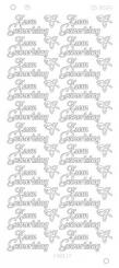 Spiegel-Stickerbogen Zum Geburtstag Platinum 100 x 230mm 