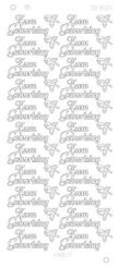 Spiegel-Stickerbogen Zum Geburtstag Platinum 100 x 230mm Gold Gold