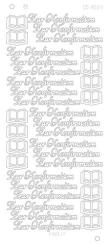 Spiegel-Stickerbogen Zur Konfirmation Platinum 100 x 230mm Silber Silber