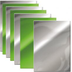 Spiegelkarton Grün - Silber DIN A4  270g/m²  - 6 Bögen 