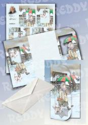 Staff Wesenbeek 3D Pyramiden Faltkarte Mädchen mit Hund, weihnachtlich 