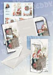 Staff Wesenbeek 3D Pyramiden Faltkarte Weihnachtsclowns, weihnachtlich 