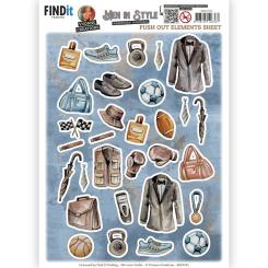 Stanzbogen - Yvonne Creations -Men in Style - Elements A 