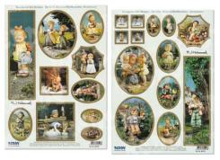 Stanzbogen mit Goldrand Set M.I. Hummel Nr.2 passend für Prägeboard Majestic 