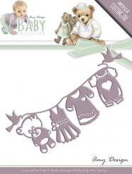 Stanzschablone - Amy Design - Baby Collection - Wäscheleine 