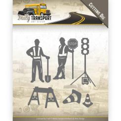 Stanzschablone - Amy Design - Daily Transport - Baustelle 