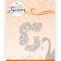 Stanzschablone - Amy Design - Elegant Swans - Elegante Ecke 