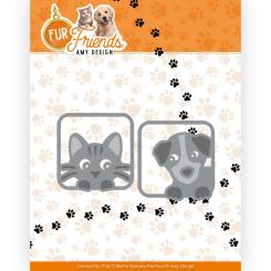 Stanzschablone - Amy Design - Fur Friends - Guck-Guck 