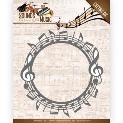 Stanzschablone - Amy Design - Sounds of Music - Musik Rahmen Rund 