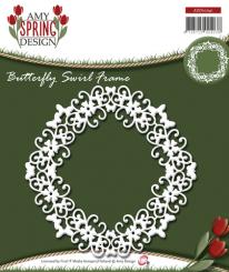 Stanzschablone - Amy Design - Spring - Schmetterlings-Strudel-Rahmen 