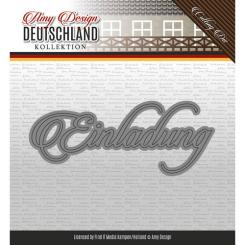 Stanzschablone - Amy Design -Text Deutsch- Einladung 