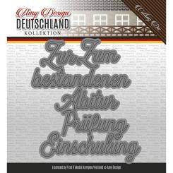 Stanzschablone - Amy Design -Text Deutsch- Zur Zum bestandenen Abitur Prufung Einschulung 