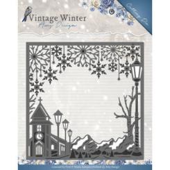 Stanzschablone - Amy Design -Vintage Winter - Dorfrahmen - Quadratisch 