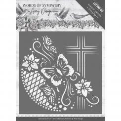 Stanzschablone - Amy Design -Words of Sympathy - Kreuz Rahmen 