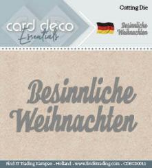 Stanzschablone - Card Deco -Text Deutsch - Besinnliche Weihnachten 