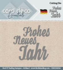 Stanzschablone - Card Deco -Text Deutsch - Frohes Neues Jahr 