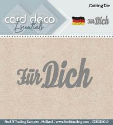 Stanzschablone - Card Deco -Text Deutsch - Für Dich 