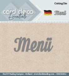 Stanzschablone - Card Deco -Text Deutsch - Menü 