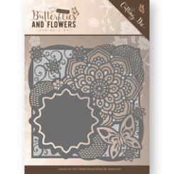 Stanzschablone - Jeanines Art - Butterflies and Flowers - Schmetterlings Rahmen 