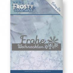 Stanzschablone - Jeanines Art - Frosty Ornaments - Text - Frohe Weihnachten 