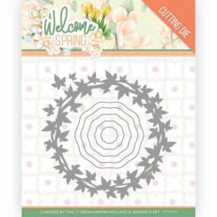Stanzschablone - Jeanines Art - Welcome Spring - Blätter Kranz 