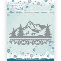 Stanzschablone - Jeanines Art - Winter Charme - Winterlandschaft Wald 
