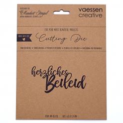 Stanzschablone - Mundart Stempel - Deutsch Text - herzliches Beileid 