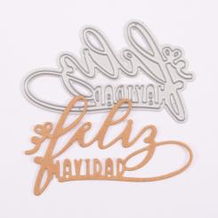 Stanzschablone - Mundart Stempel - Text - feliz navidad 