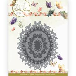 Stanzschablone - Precious Marieke - Beautiful Butterflies - Schmetterlinge Oval 