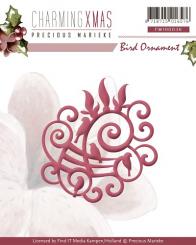 Stanzschablone - Precious Marieke - Charming Xmas - Vogel-Verzierung 
