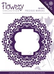 Stanzschablone - Precious Marieke - Flowery  / Blumig - Fleur-de-Lis Rahmen 