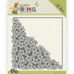 Stanzschablone - Precious Marieke - Happy Spring - Lustige Blumen Ecke 