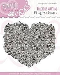 Stanzschablone - Precious Marieke - Romantik - Filigree Herz 