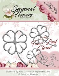 Stanzschablone - Precious Marieke - Seasonal Flowers - Kleeblatt 