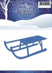 Stanzschablone - Precious Marieke - Winter Wonderland - Schlitten 