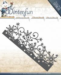 Stanzschablone - Precious Marieke - Winterfun - Bordüre Eiskristall 