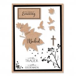 Stanzschablone + Stempelset - Mundart Stempel - Trauer 