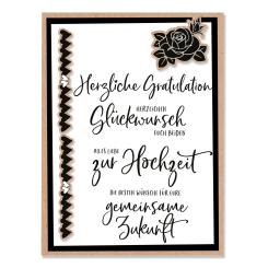 Stanzschablone + Stempelset - Mundart Stempel - für die Gäste 