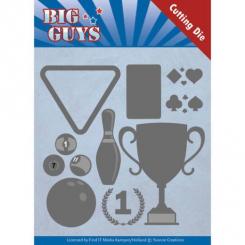 Stanzschablone - Yvonne Creations - Big Guys - Pokal, Kegeln, Billard 