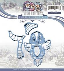 Stanzschablone - Yvonne Creations - Bunte Weihnachten - Vogel 