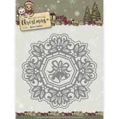 Stanzschablone - Yvonne Creations - Celebrating Christmas - Jingle Bells Rahmen Rund 
